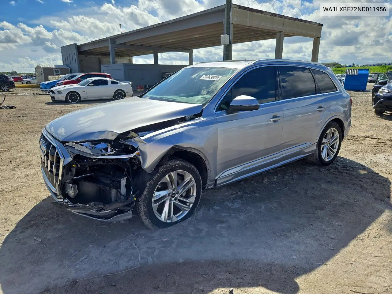 AUDI Q7 2022, VIN WA1LXBF72ND011956