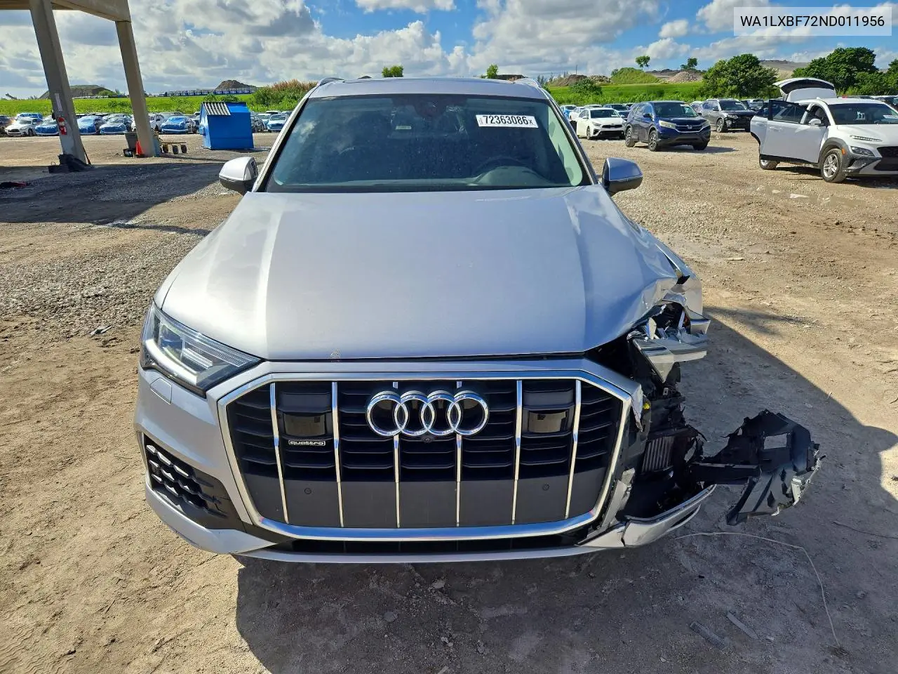 2022 AUDI Q7 VIN WA1LXBF72ND011956 — фото 5