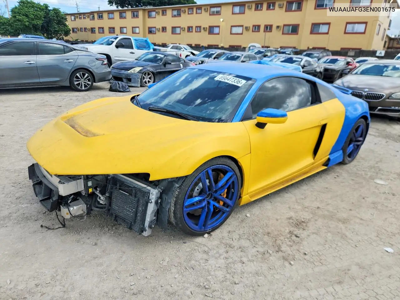 AUDI R8 2014, VIN WUAAUAFG3EN001675