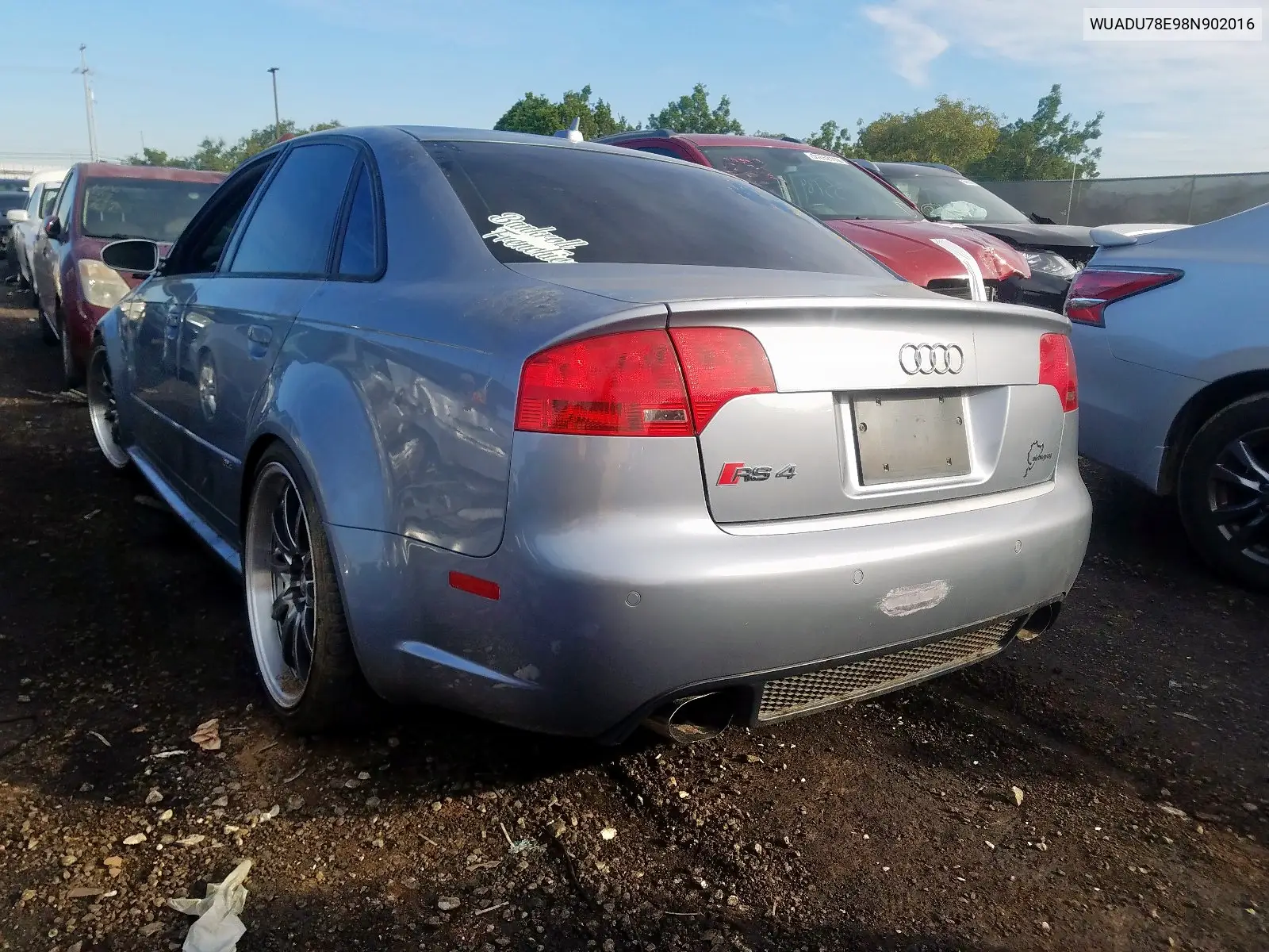 2008 AUDI RS4 VIN WUADU78E98N902016 — фото 3