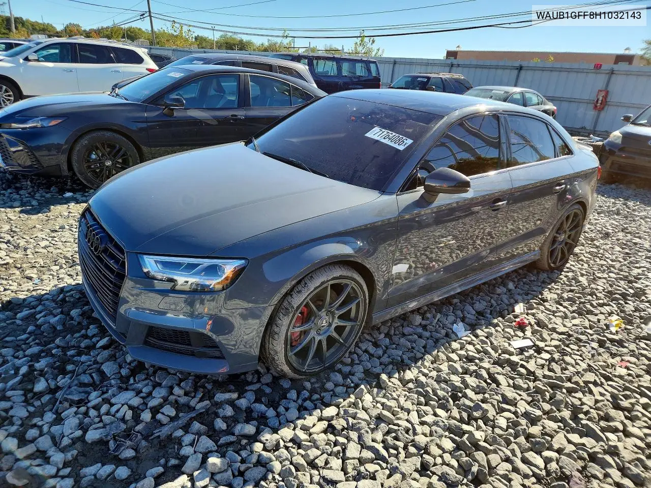 AUDI S3 2017, VIN WAUB1GFF8H1032143