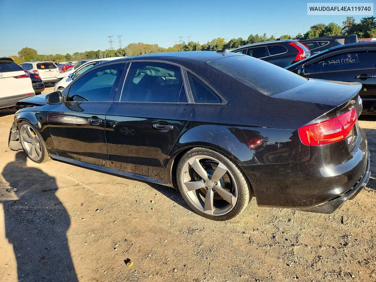 2014 AUDI S4 VIN WAUDGAFL4EA119740 — фото 2