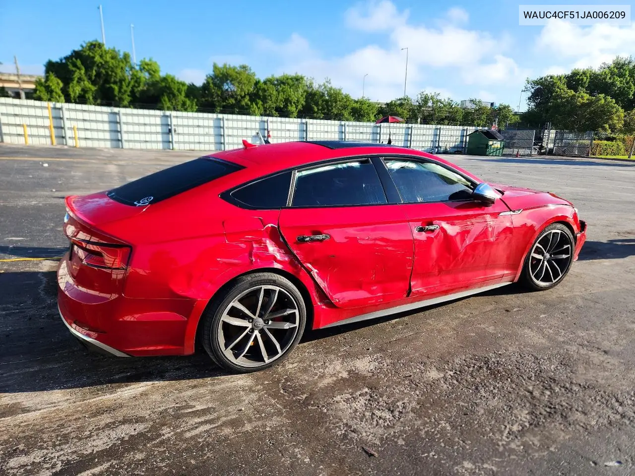 2018 AUDI S5 VIN WAUC4CF51JA006209 — фото 3