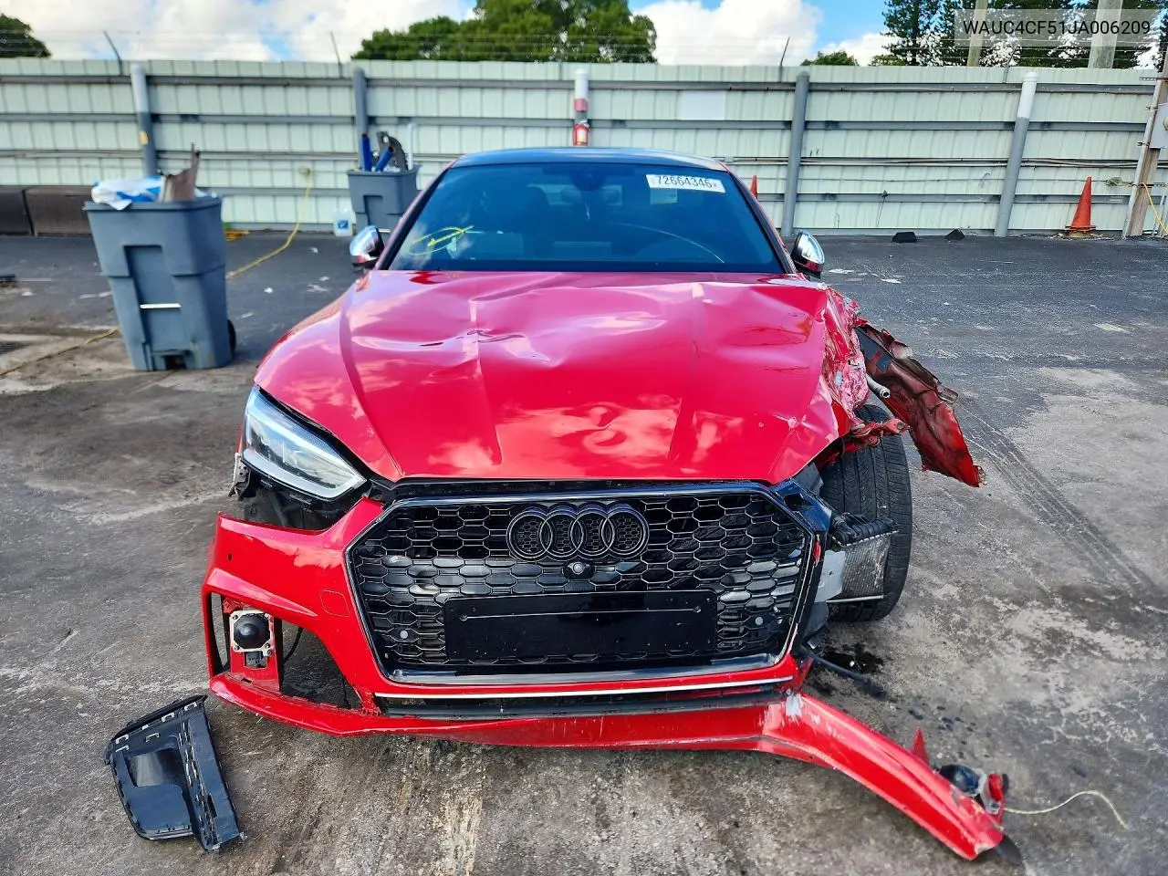 2018 AUDI S5 VIN WAUC4CF51JA006209 — фото 5