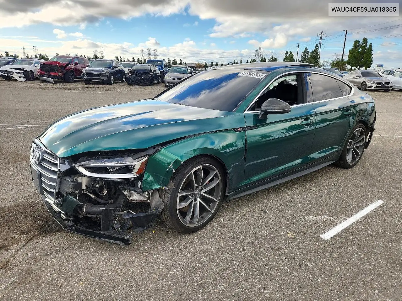 AUDI S5 2018, VIN WAUC4CF59JA018365