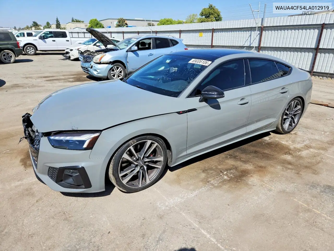 AUDI S5 2020, VIN WAUA4CF54LA012919