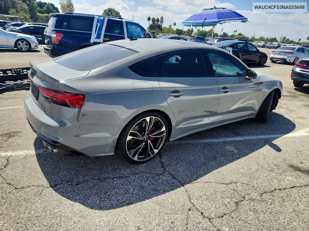 2022 AUDI S5 VIN WAUC4CF53NA035698 — фото 3