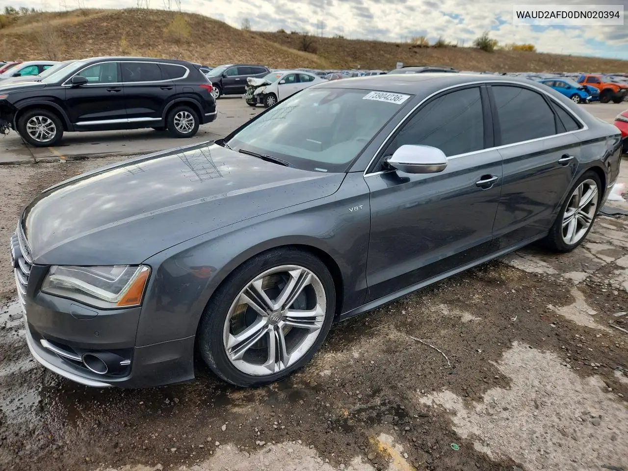 AUDI S8 2013, VIN WAUD2AFD0DN020394
