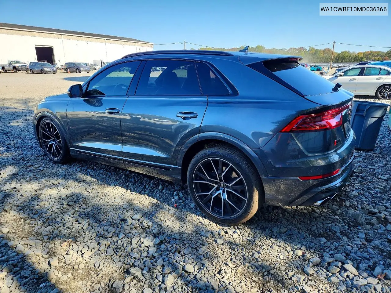2021 AUDI SQ8 VIN WA1CWBF10MD036366 — фото 2