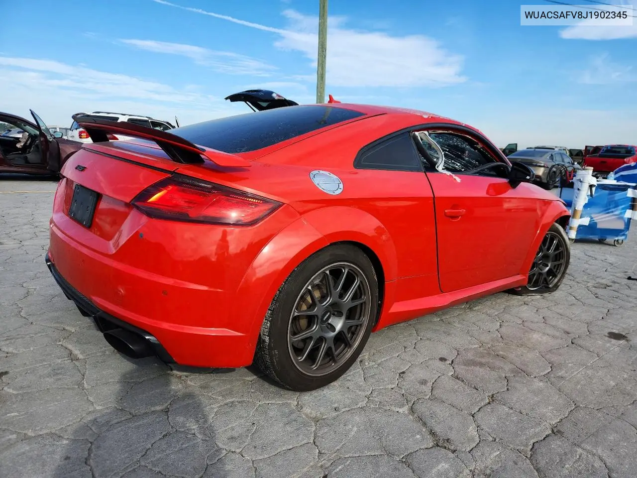 2018 AUDI TT RS VIN WUACSAFV8J1902345 — фото 3