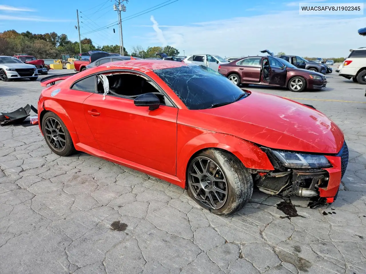 2018 AUDI TT RS VIN WUACSAFV8J1902345 — фото 4