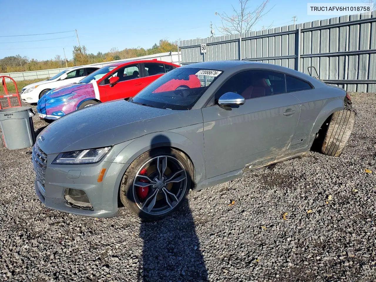 AUDI TTS 2017, VIN TRUC1AFV6H1018758