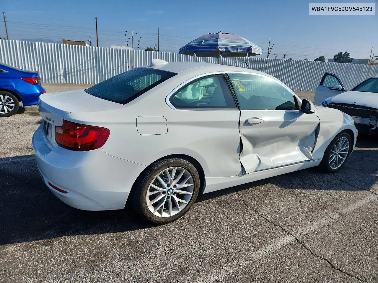 2016 BMW 2ER VIN WBA1F9C59GV545123 — фото 3