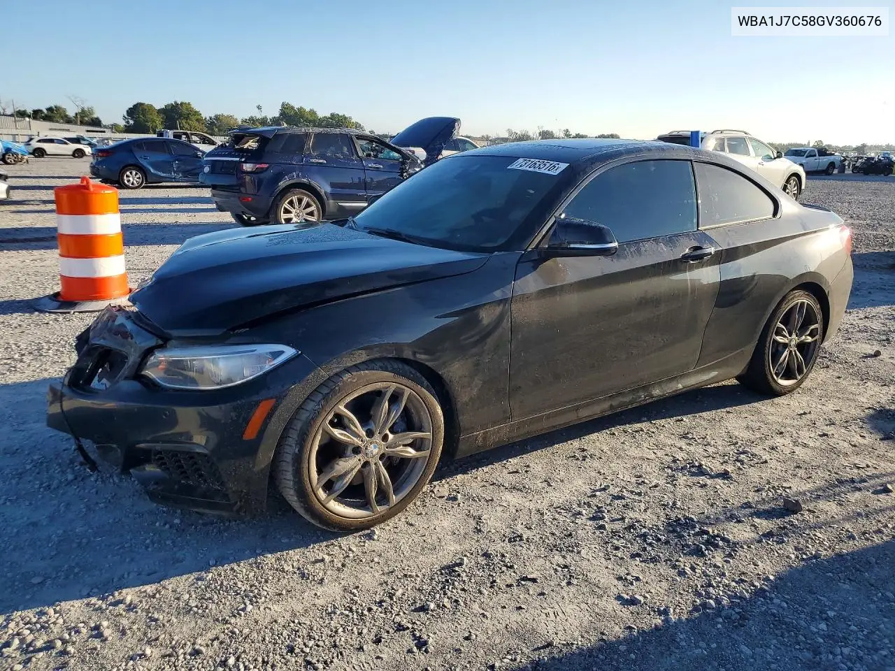 BMW 2ER 2016, VIN WBA1J7C58GV360676