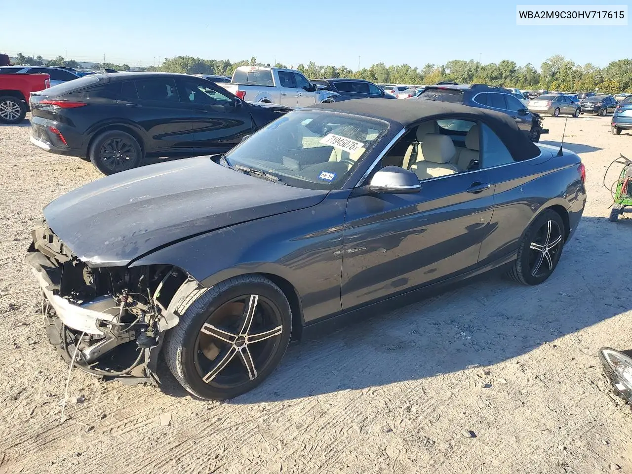 BMW 2ER 2017, VIN WBA2M9C30HV717615