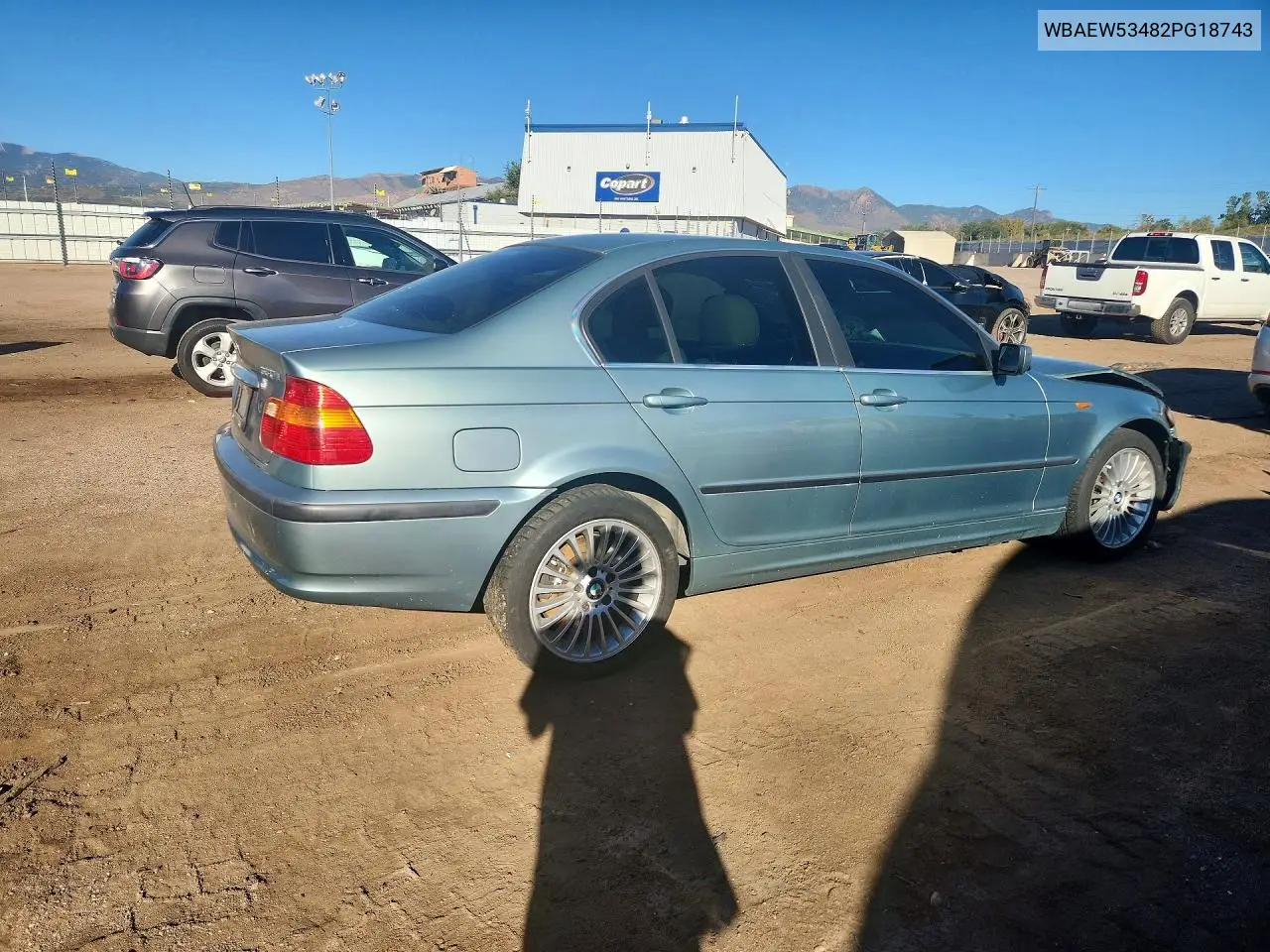 2002 BMW 3ER VIN WBAEW53482PG18743 — фото 3