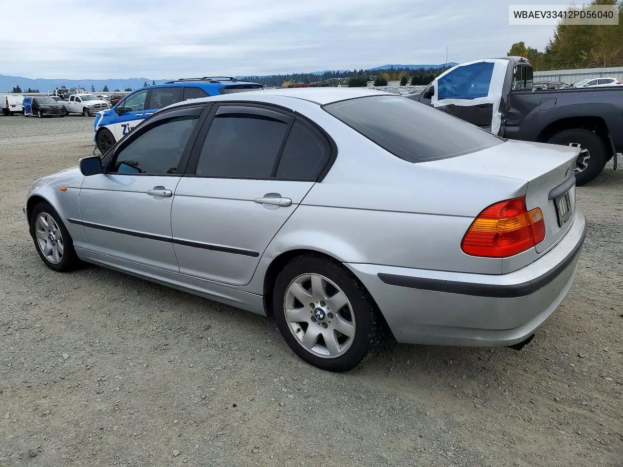 2002 BMW 3ER VIN WBAEV33412PD56040 — фото 2