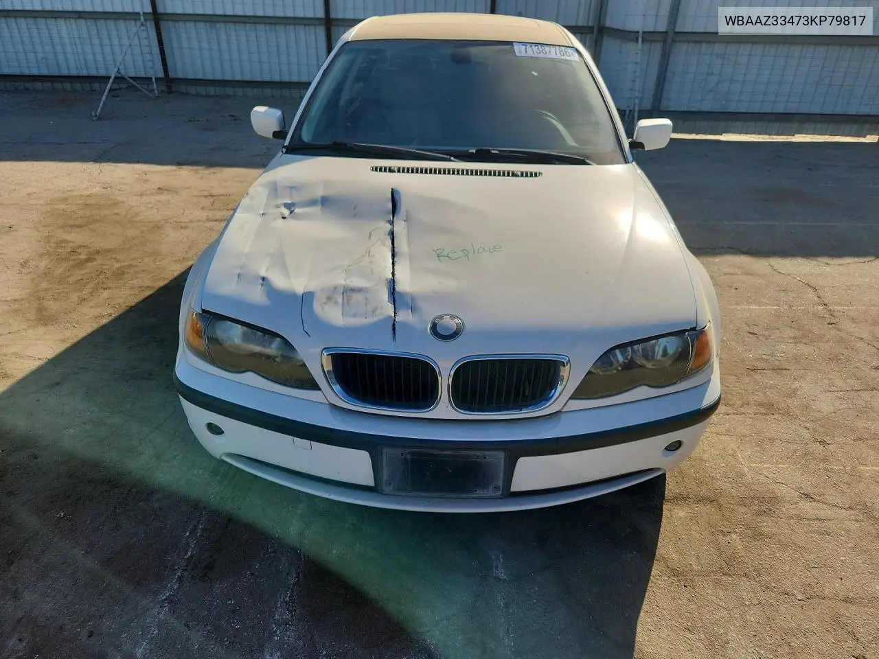 2003 BMW 3ER VIN WBAAZ33473KP79817 — фото 5