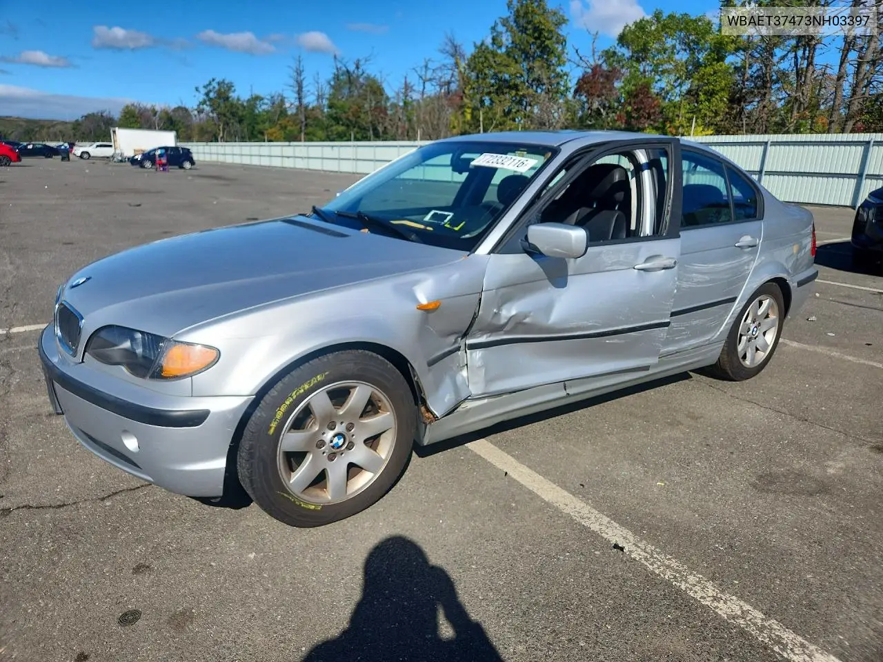 BMW 3ER 2003, VIN WBAET37473NH03397