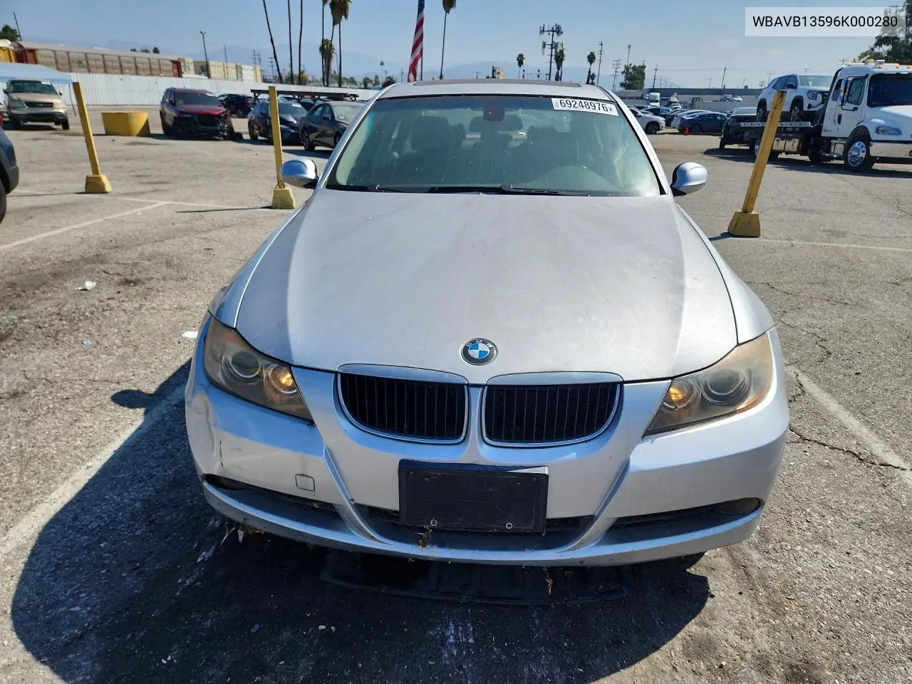 2006 BMW 3ER VIN WBAVB13596K000280 — фото 5