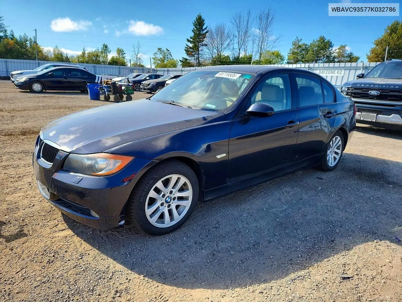 BMW 3ER 2007, VIN WBAVC93577K032786