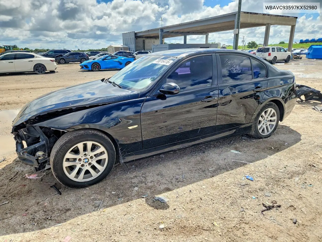 BMW 3ER 2007, VIN WBAVC93597KX52980