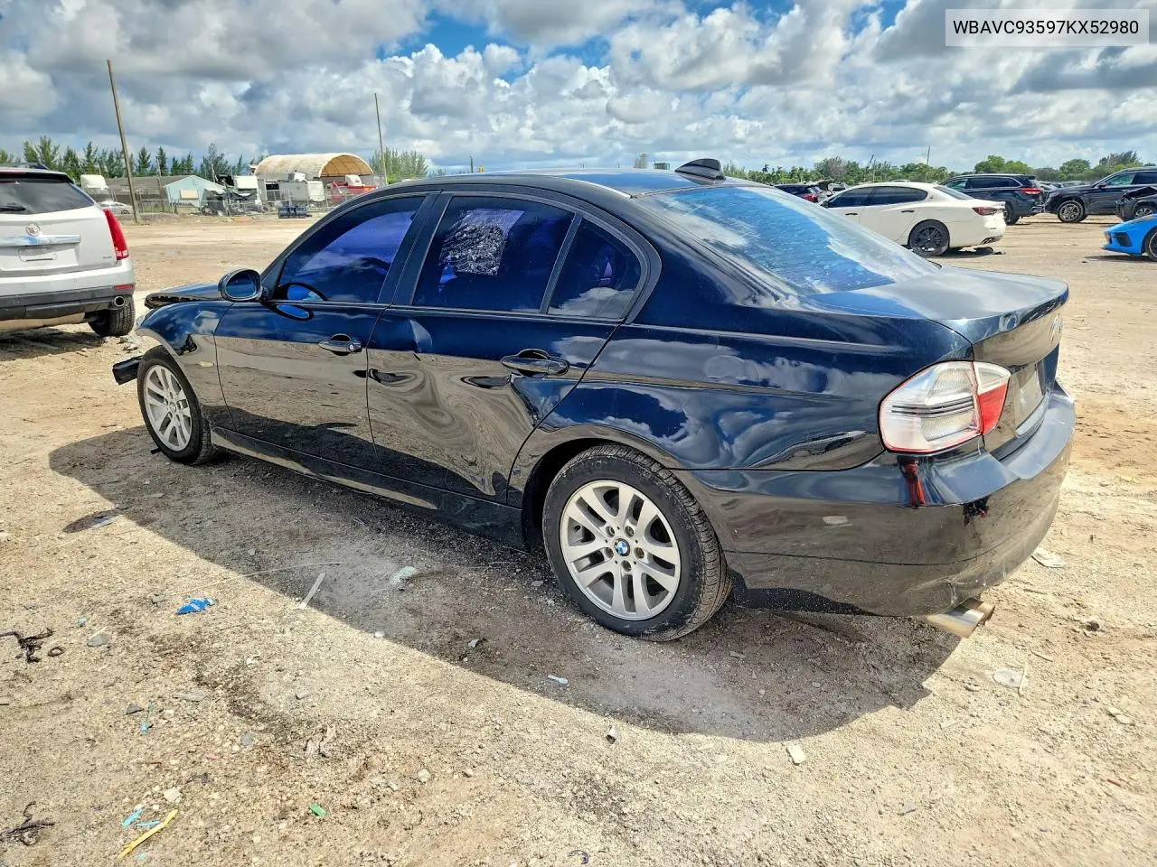 2007 BMW 3ER VIN WBAVC93597KX52980 — фото 2