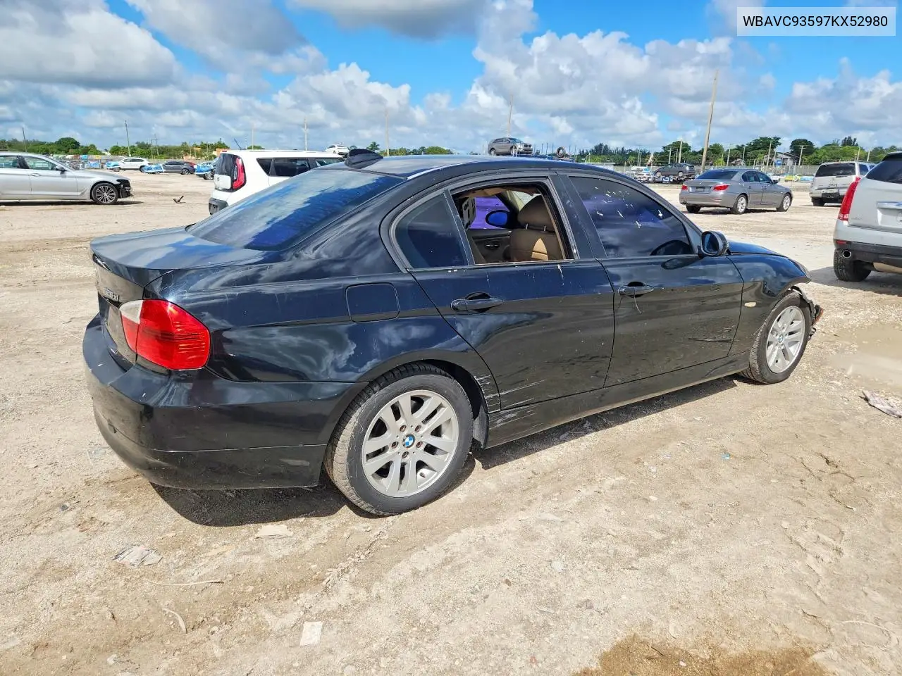 2007 BMW 3ER VIN WBAVC93597KX52980 — фото 3