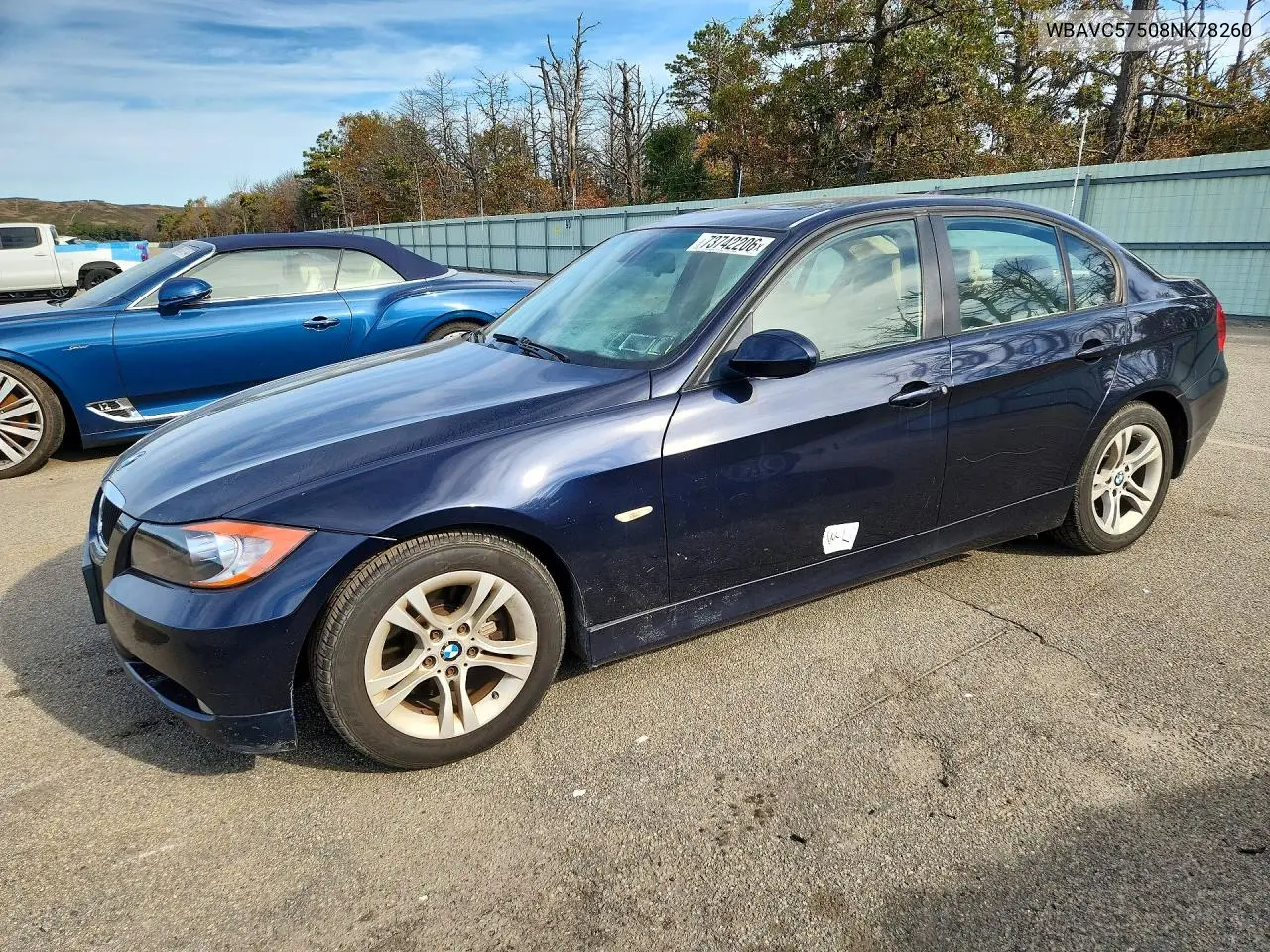 BMW 3ER 2008, VIN WBAVC57508NK78260