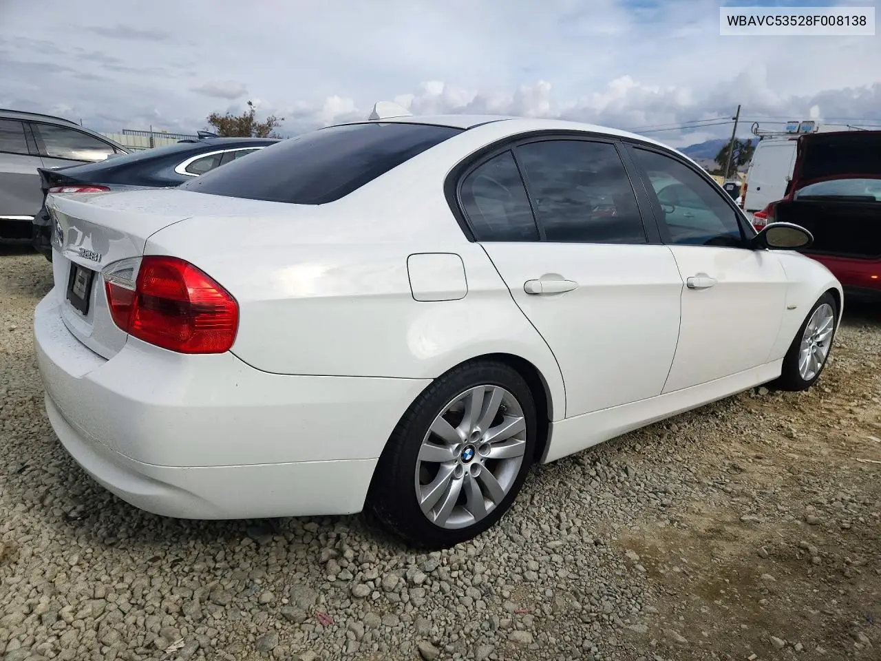2008 BMW 3ER VIN WBAVC53528F008138 — фото 3