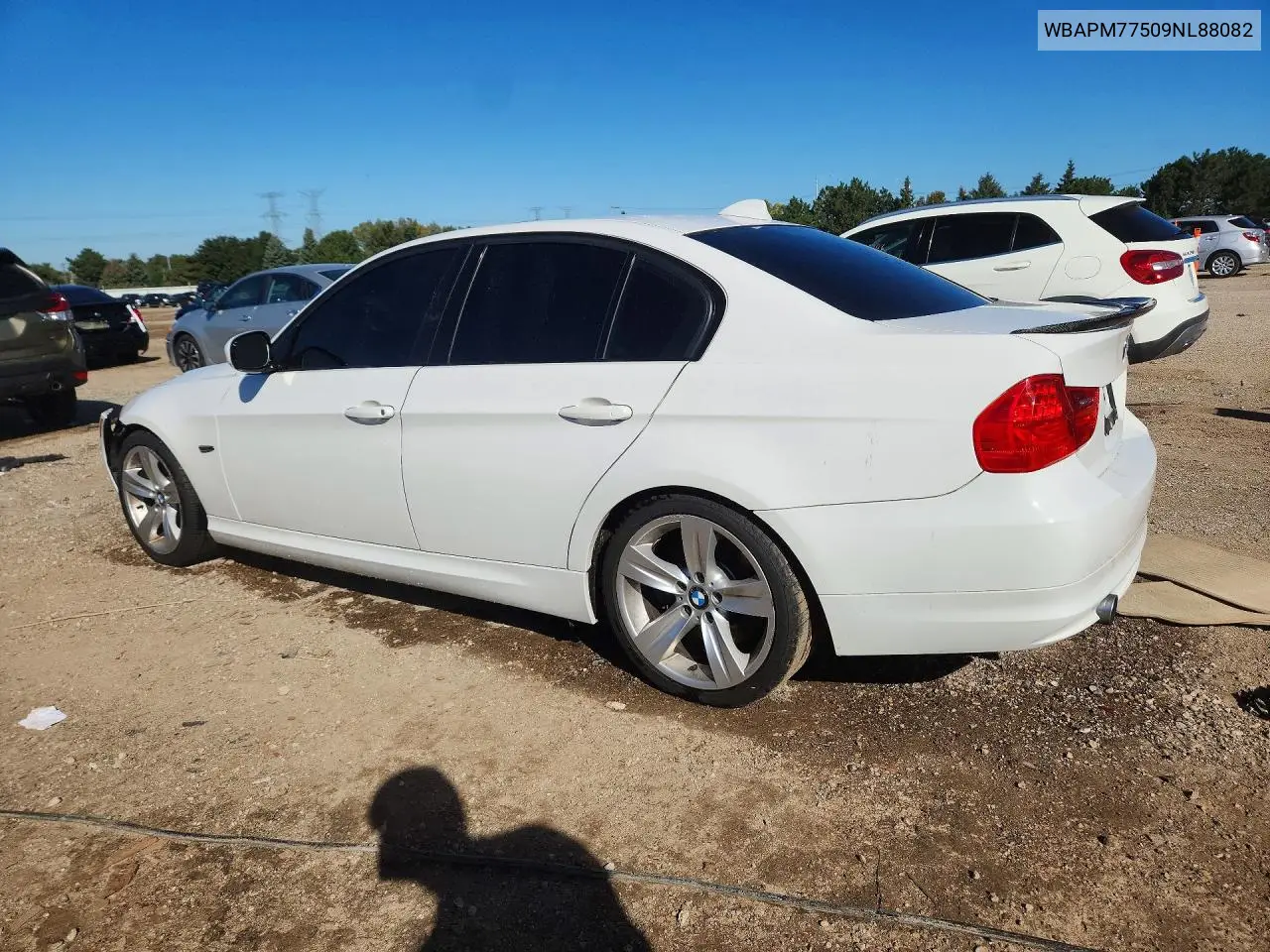 2009 BMW 3ER VIN WBAPM77509NL88082 — фото 2