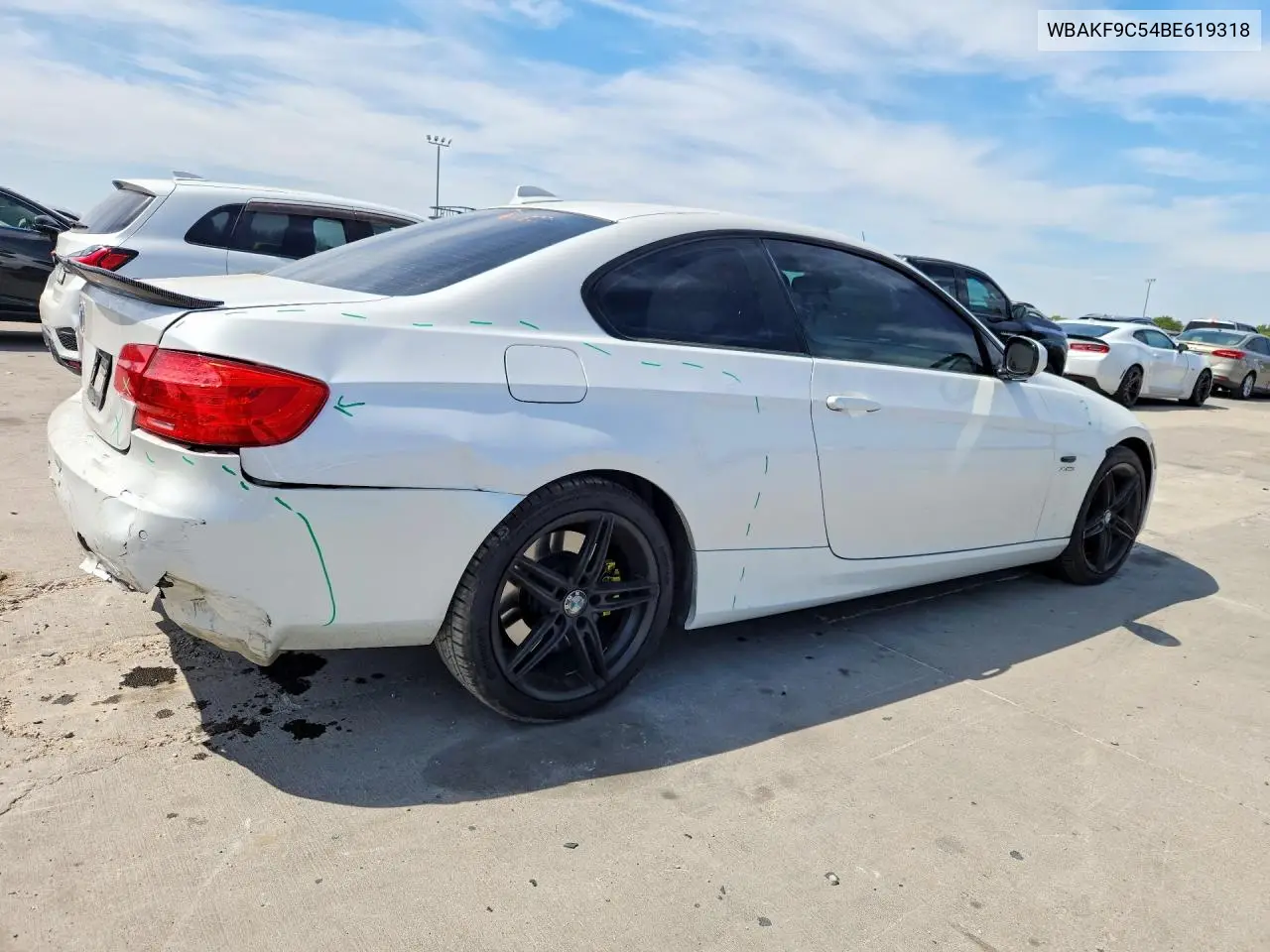 2011 BMW 3ER VIN WBAKF9C54BE619318 — фото 3