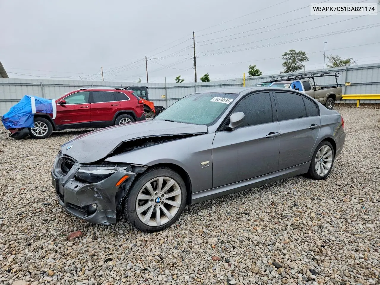 BMW 3ER 2011, VIN WBAPK7C51BA821174