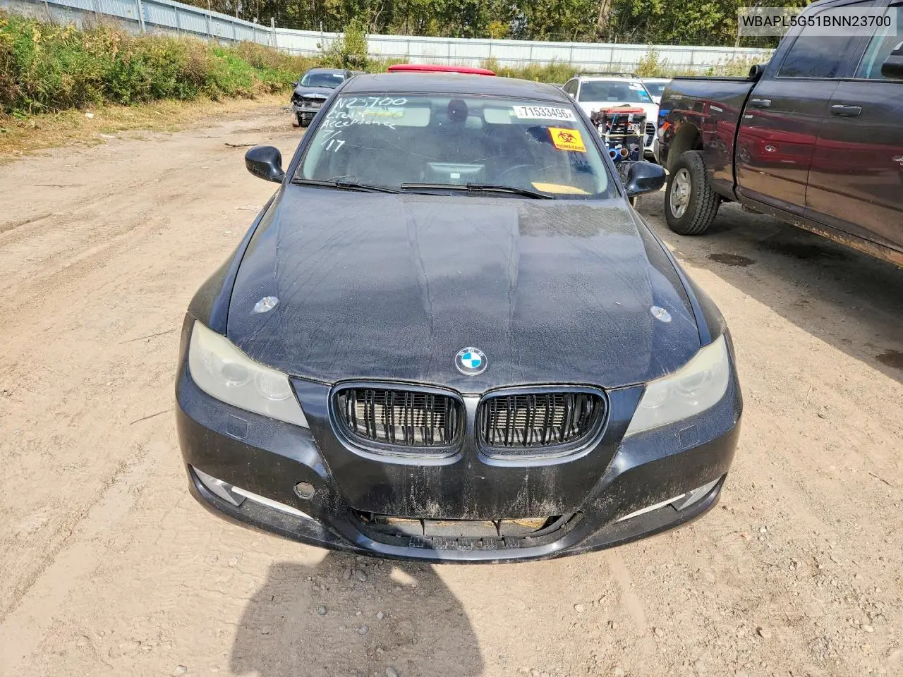 2011 BMW 3ER VIN WBAPL5G51BNN23700 — фото 5
