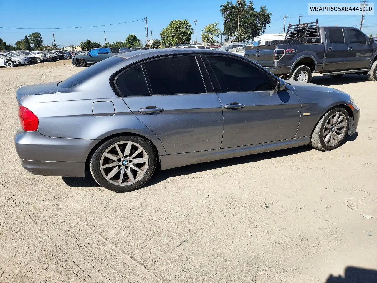 2011 BMW 3ER VIN WBAPH5C5XBA445920 — фото 3