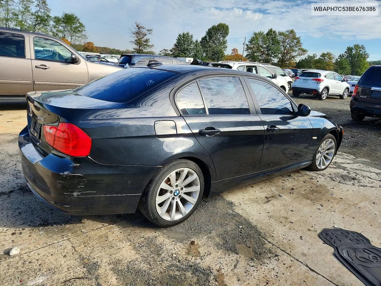 2011 BMW 3ER VIN WBAPH7C53BE676386 — фото 3