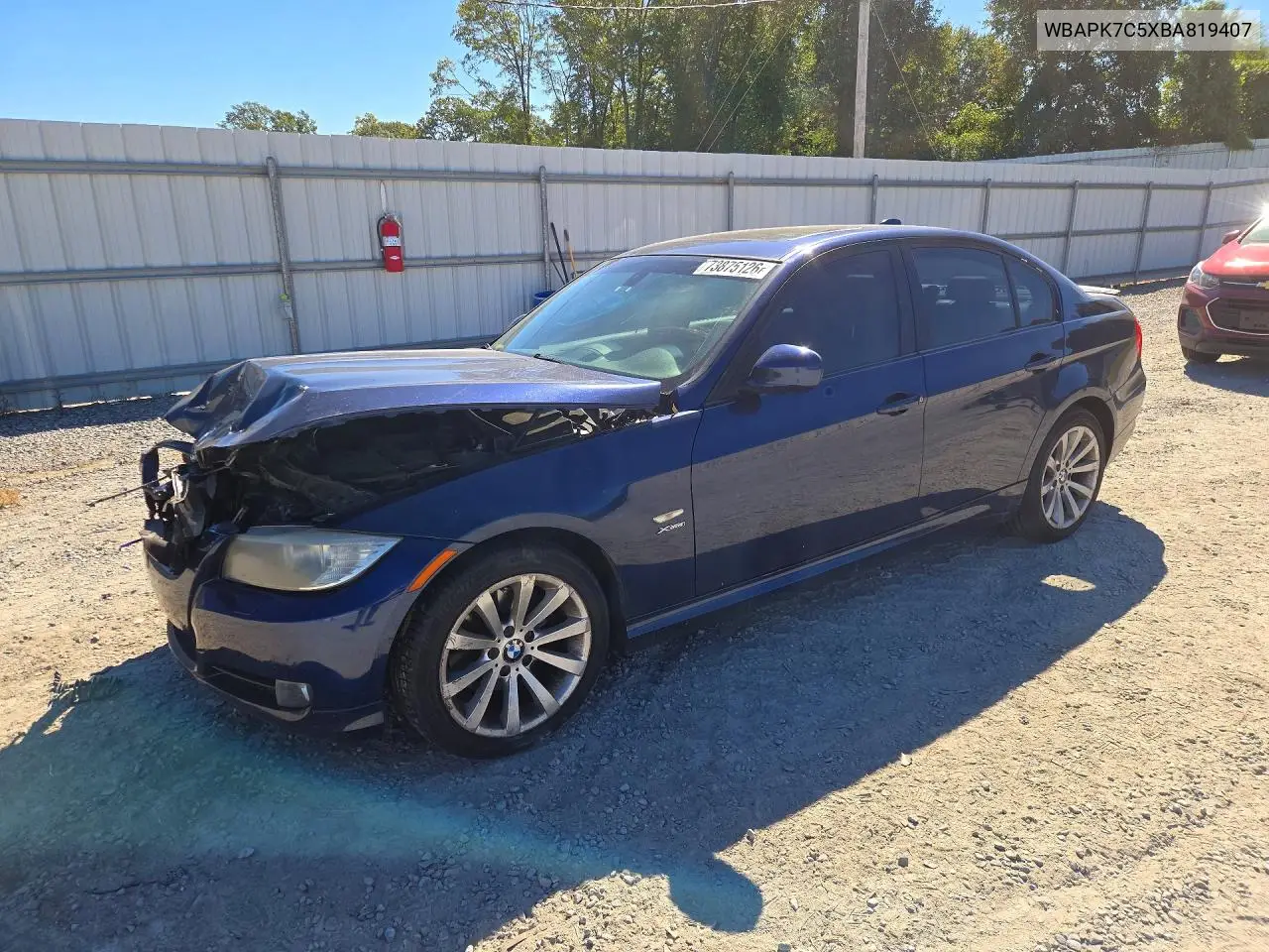 BMW 3ER 2011, VIN WBAPK7C5XBA819407