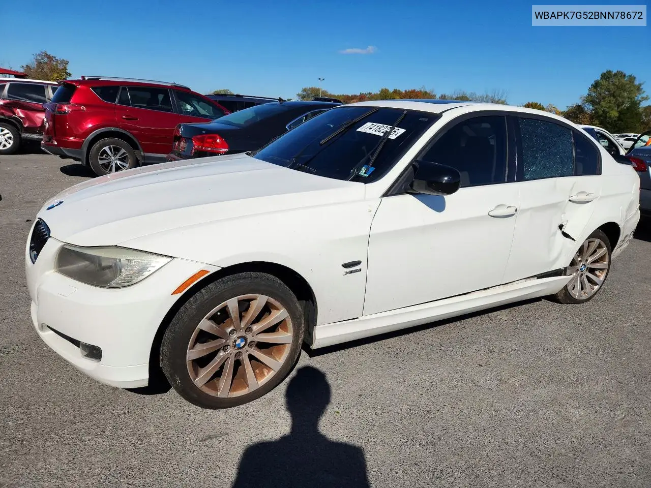 BMW 3ER 2011, VIN WBAPK7G52BNN78672