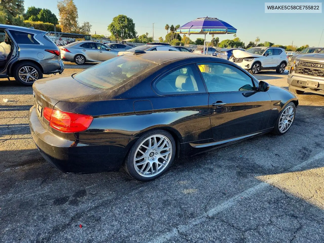 2012 BMW 3ER VIN WBAKE5C58CE755822 — фото 3