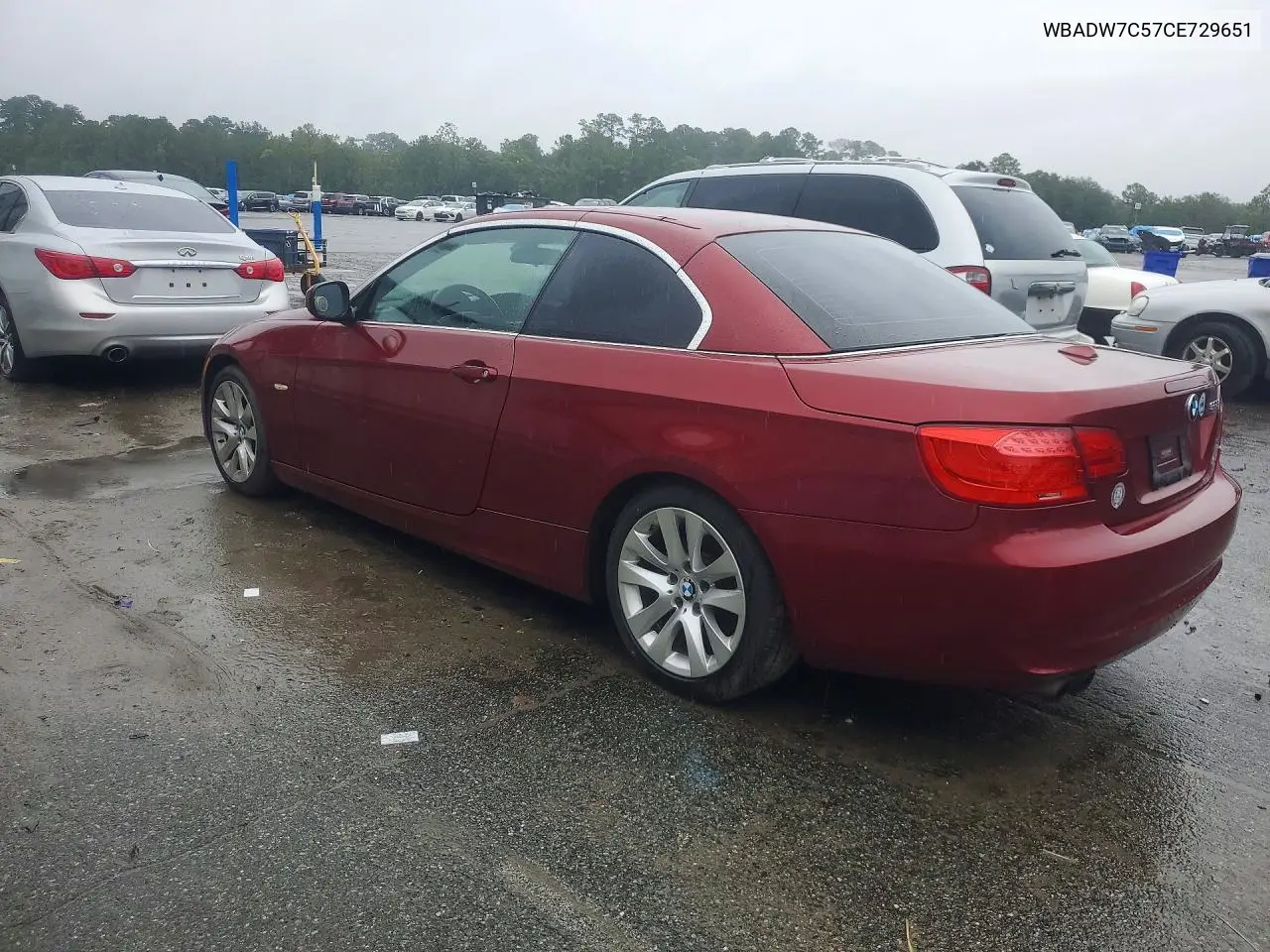 2012 BMW 3ER VIN WBADW7C57CE729651 — фото 2