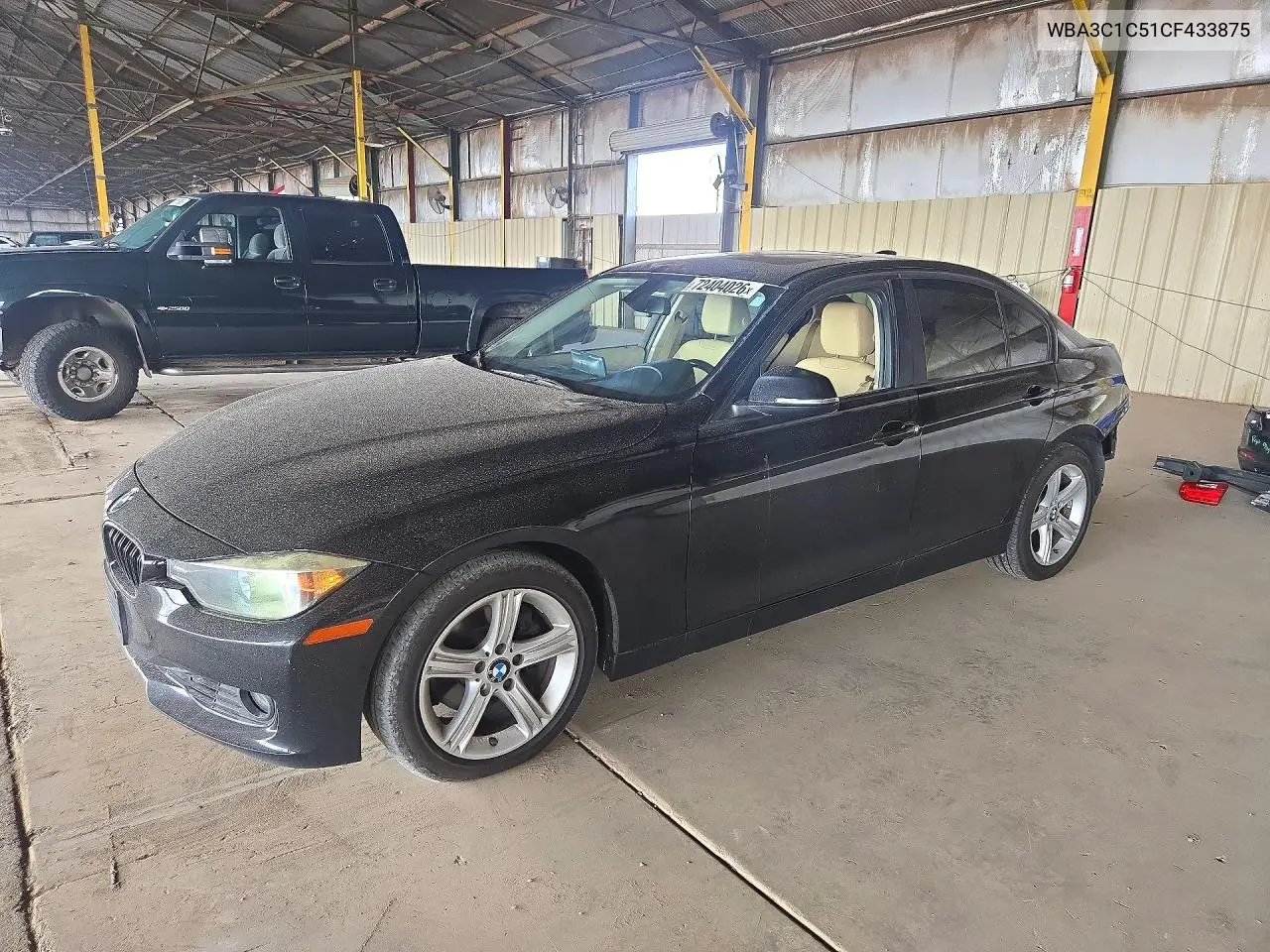 2012 BMW 3ER VIN WBA3C1C51CF433875 — фото 2