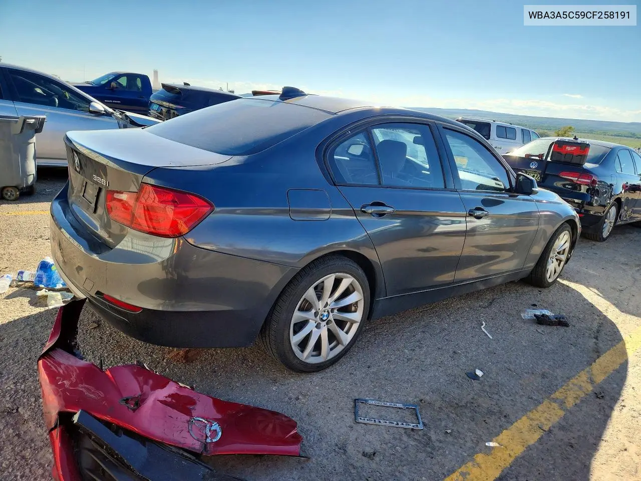 2012 BMW 3ER VIN WBA3A5C59CF258191 — фото 3