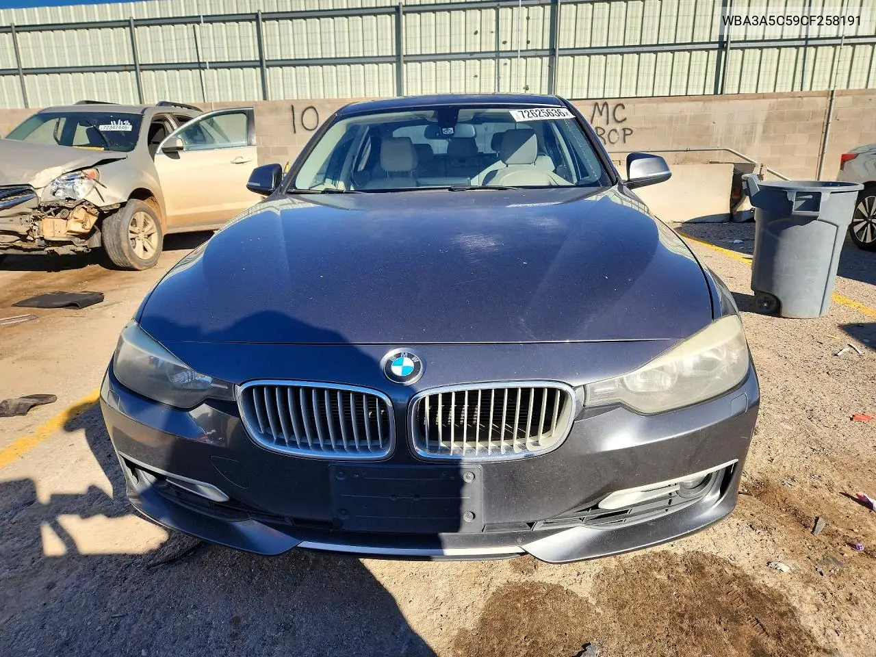2012 BMW 3ER VIN WBA3A5C59CF258191 — фото 5