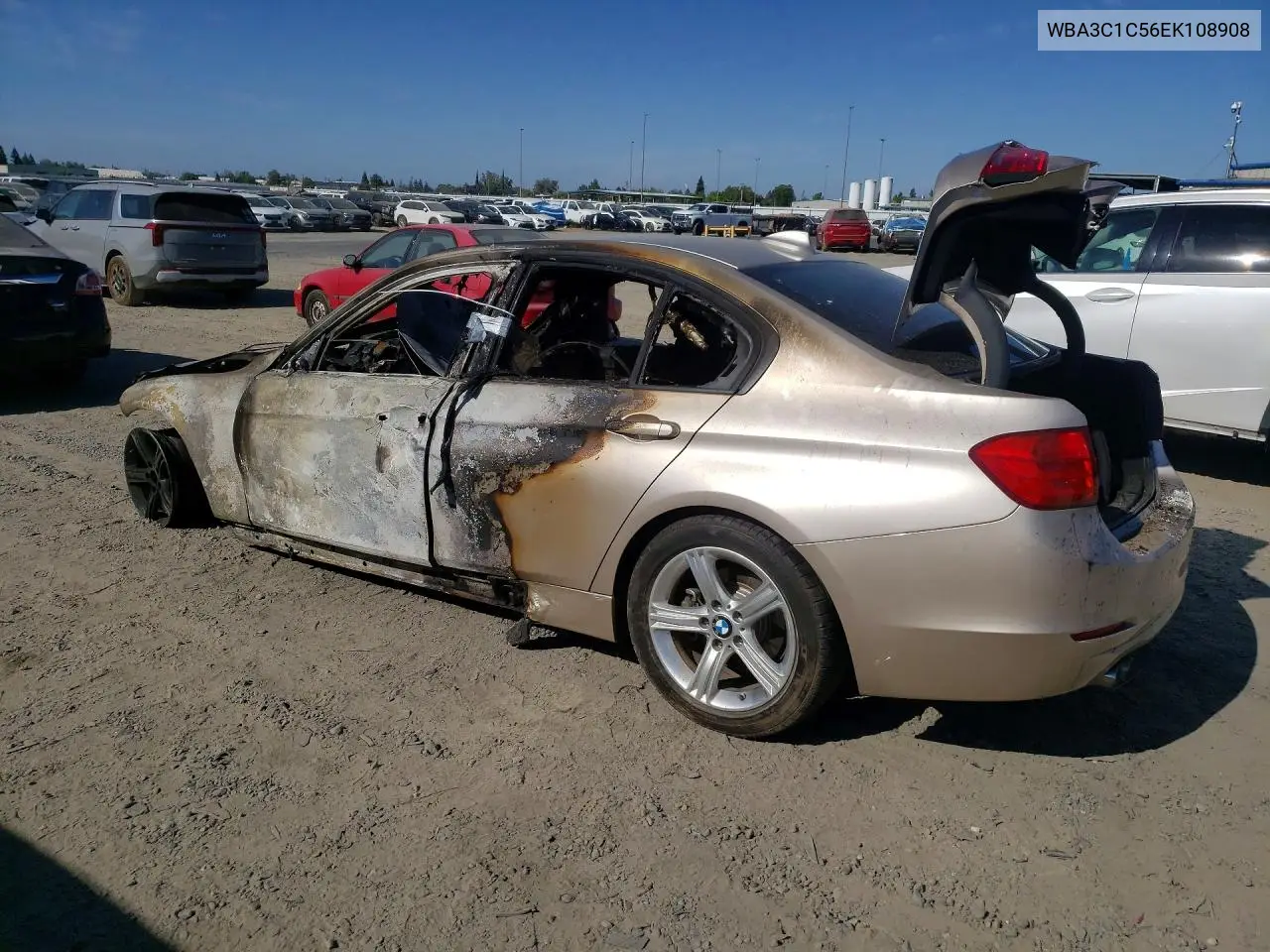 2014 BMW 3ER VIN WBA3C1C56EK108908 — фото 2