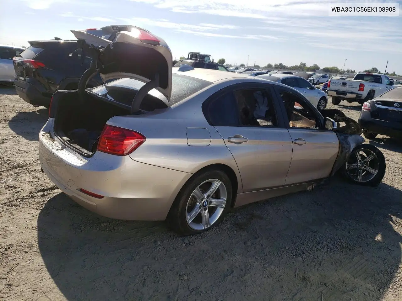 2014 BMW 3ER VIN WBA3C1C56EK108908 — фото 3