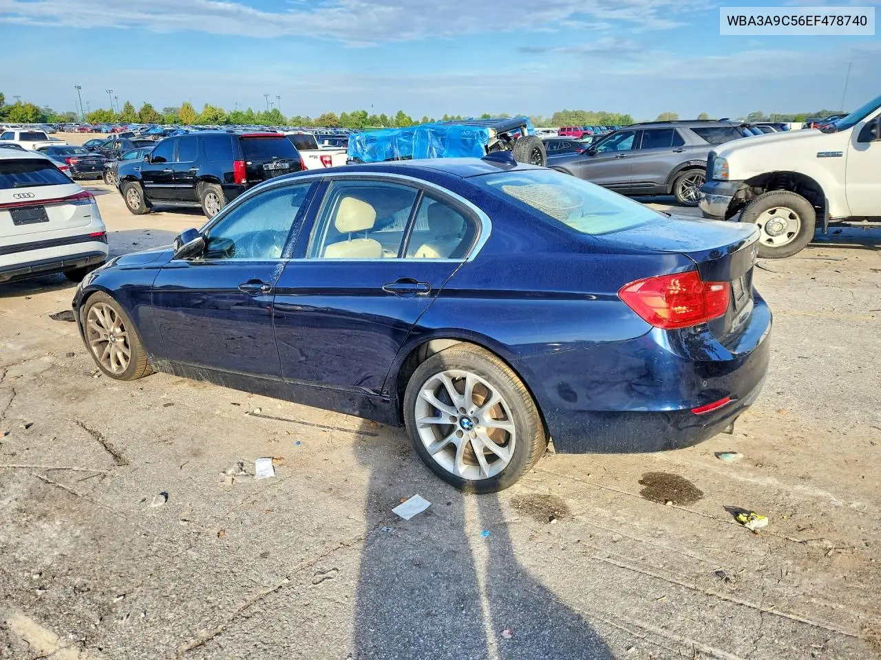 2014 BMW 3ER VIN WBA3A9C56EF478740 — фото 2