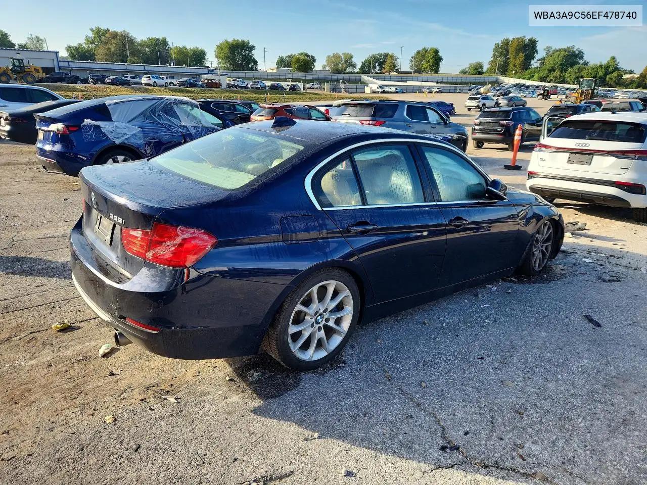 2014 BMW 3ER VIN WBA3A9C56EF478740 — фото 3