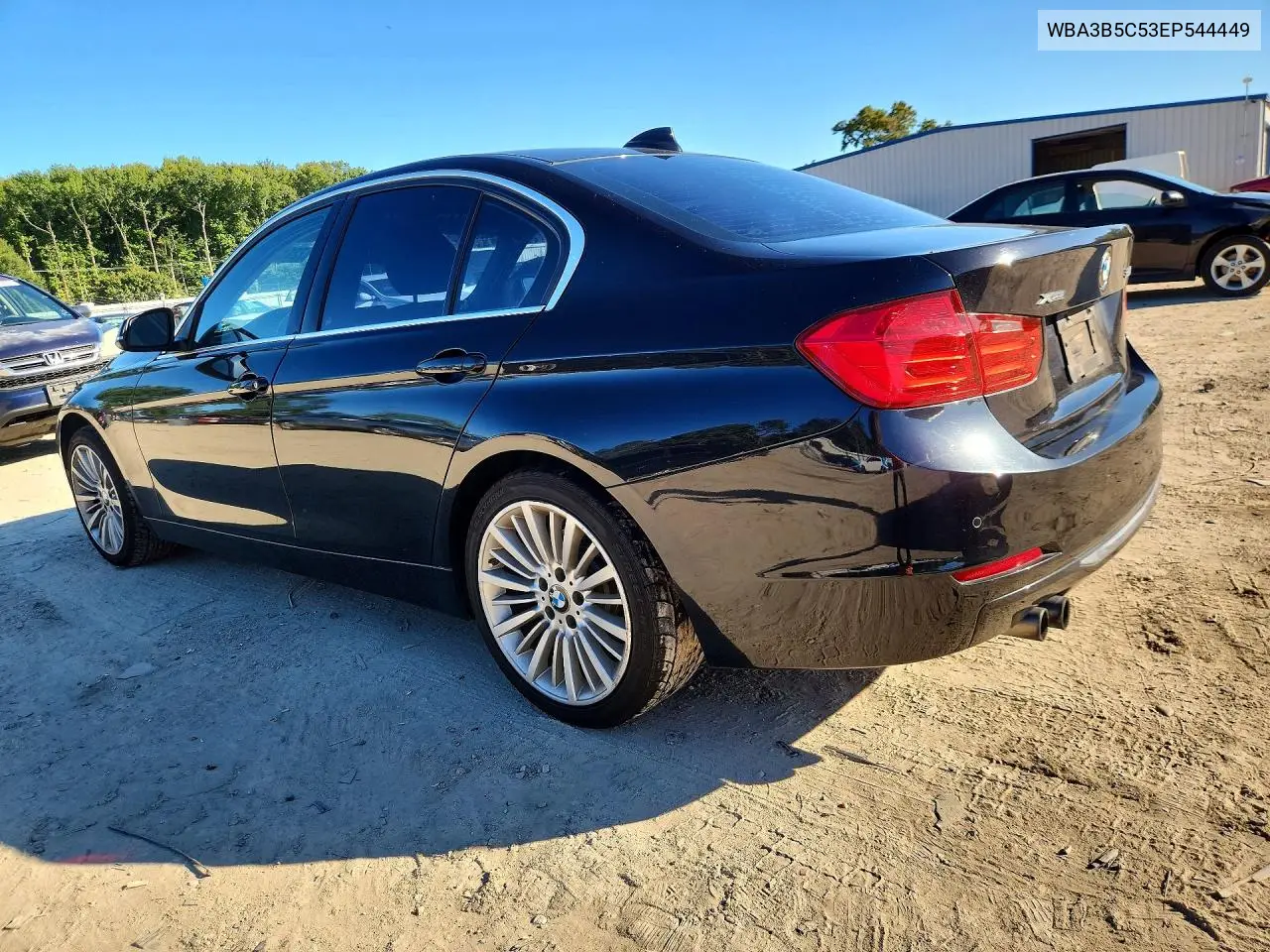 2014 BMW 3ER VIN WBA3B5C53EP544449 — фото 2
