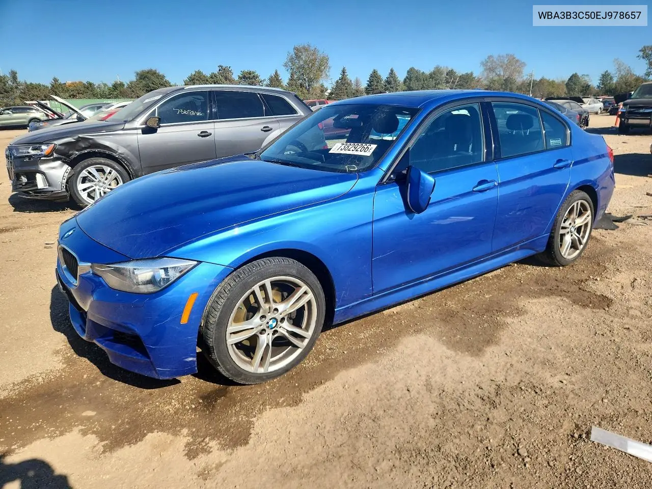 BMW 3ER 2014, VIN WBA3B3C50EJ978657