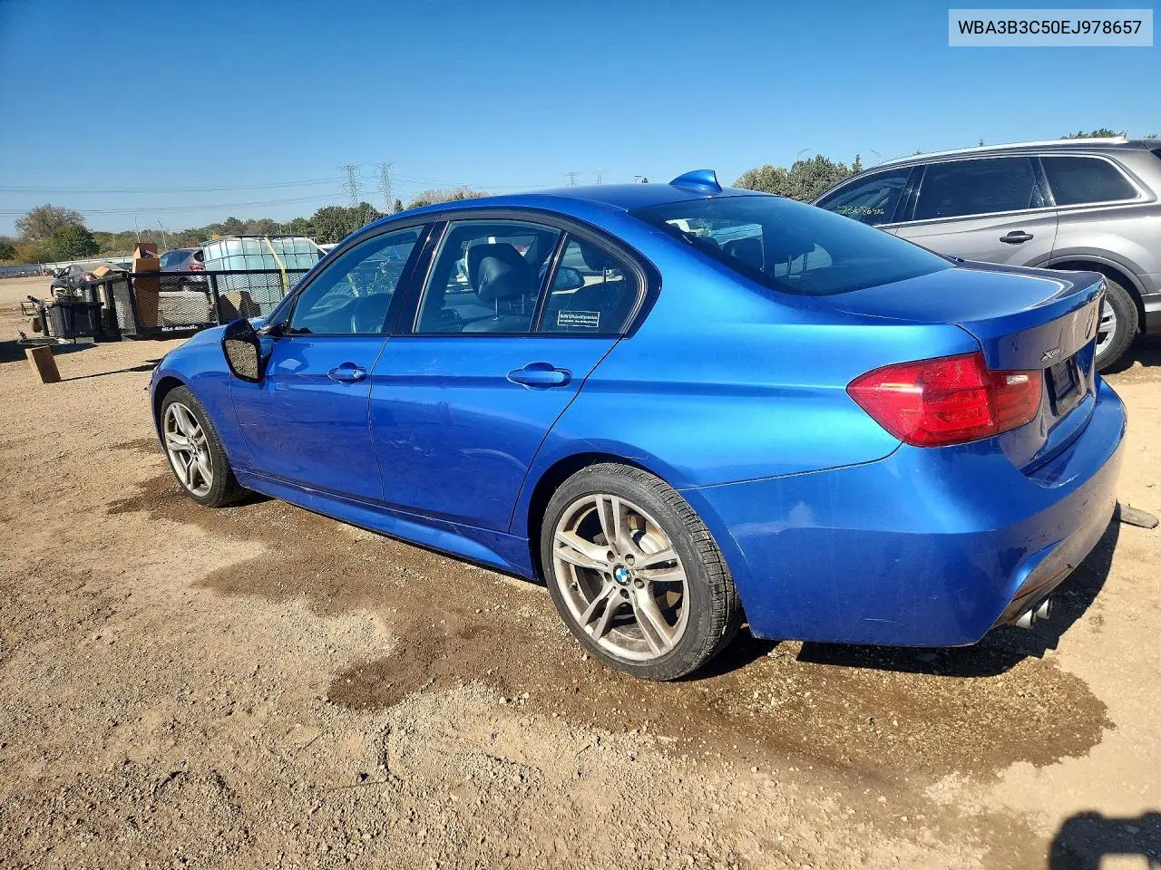 2014 BMW 3ER VIN WBA3B3C50EJ978657 — фото 2